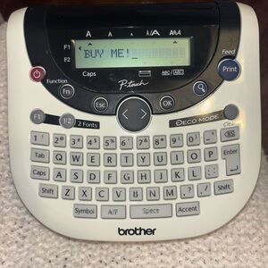 Brother White Label Maker with Black Accents